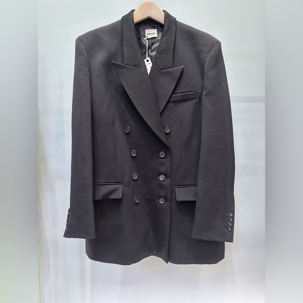 KHAITE Elegant Wool Black Blazer